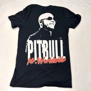 TIMELESS MIAMI PITBULL MR. WORLDWIDE BLACK CREW NECK TSHIRT SIZE SMALL